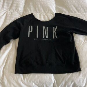 Victoria’s Secret love, pink black women’s sweat sweatshirt